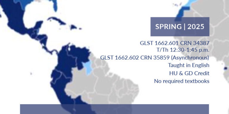 Introduction to Hispanic Studies Professor J. Escourido Spring 2025 GLST 1662.601 CRN 34387 T/TH 12:30-1:45 p.m. in SciTech 309 GLST 1662.602 CRN 35859 (Asynchronous) No required textbooks Taught in English HU & GD Credit Did you know that Spanish is spoken as the first or second language in several African and Asian countries, and that Spanish-speaking communities comprise the largest minority group in the U.S.? In this course, you will: Course flyer spring 2025 for GLST 1662; Learn about the histories and cultures of these people and societies. Become more knowledgeable about the impacts of globalization on communities.