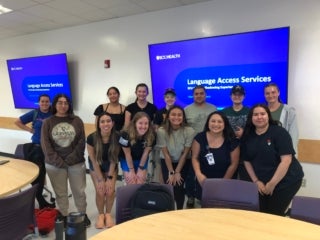 SPAN 3110 Valeria Chaires-Marin and students from Spanish for Medical Professions Class